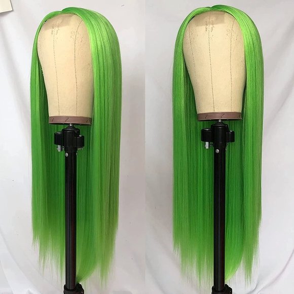 Green Middle Part Wigs - Picture 1 of 3